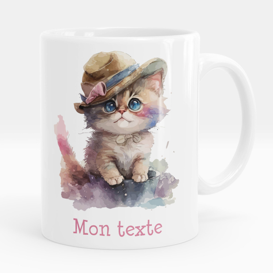 Taza personalizada - Gatito con sombrero