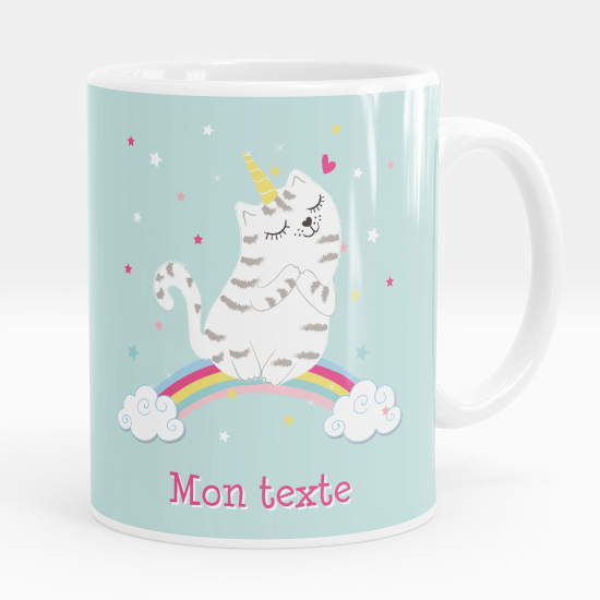 Taza personalizada - Gato arcoíris
