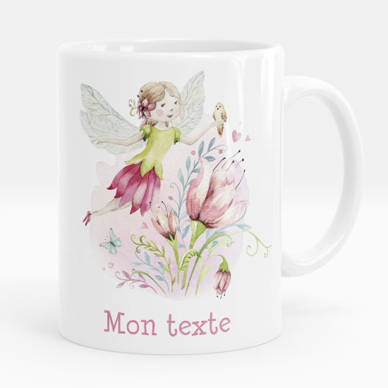 Taza personalizada - Hada flores