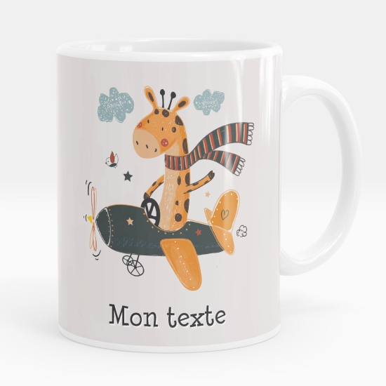 Taza personalizada - Jirafa avión