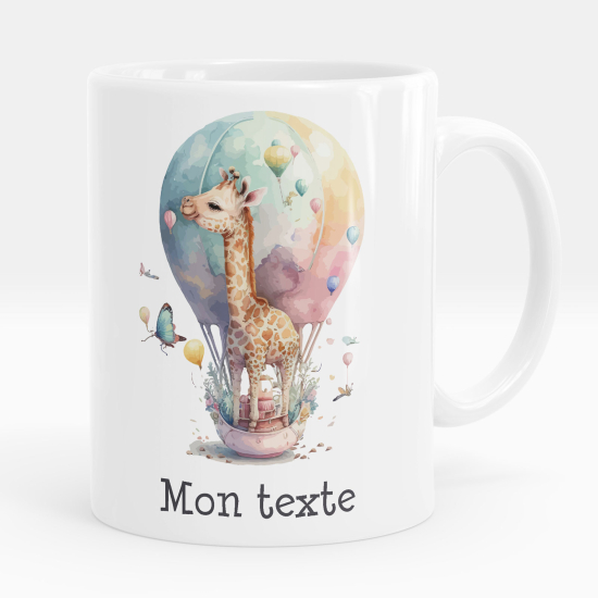 Taza personalizada - Jirafa en globo aerostático