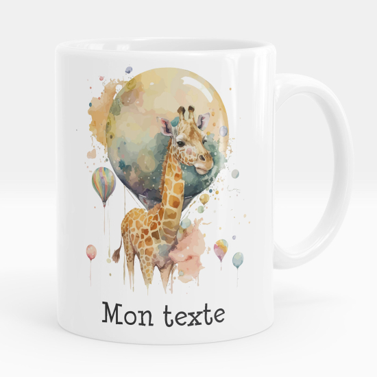 Taza personalizada - Jirafa globos