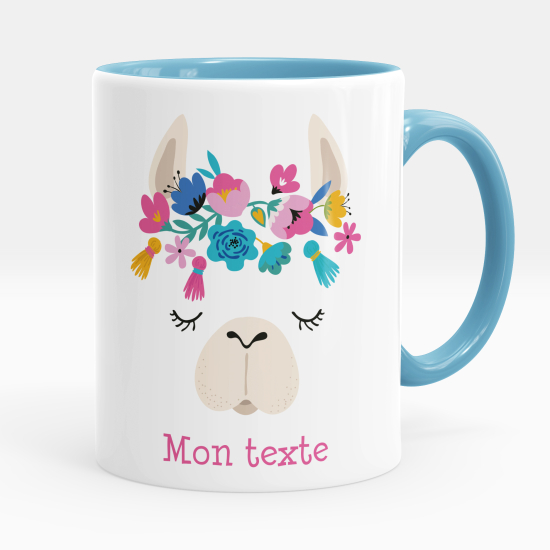 Taza personalizada - Lama flores