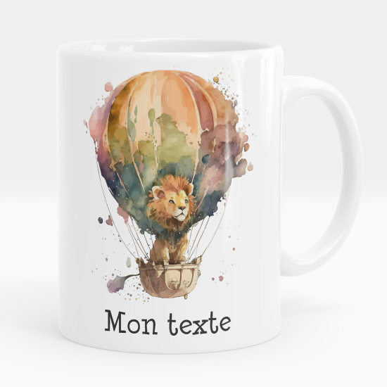 Taza personalizada - León globo aerostático