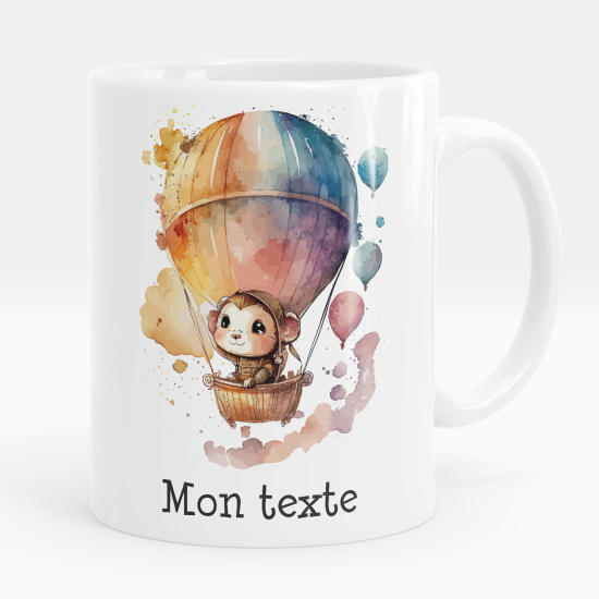 Taza personalizada - Mono globo aerostático