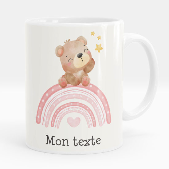 Taza personalizada - Osito arcoíris