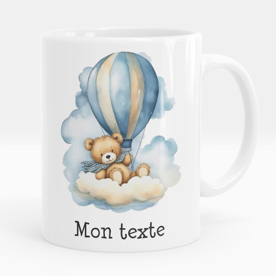 Taza personalizada - Osito en globo aerostático