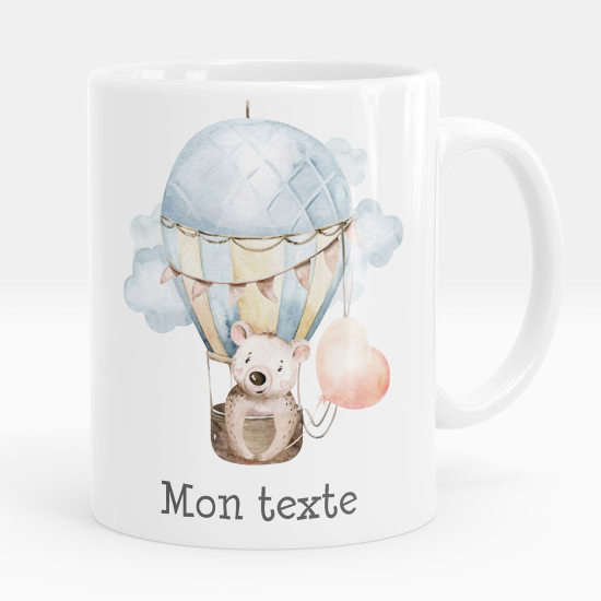 Taza personalizada - Osito en globo aerostático