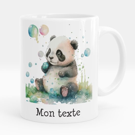 Taza personalizada - Panda burbujas