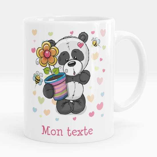 Taza personalizada - Panda flor