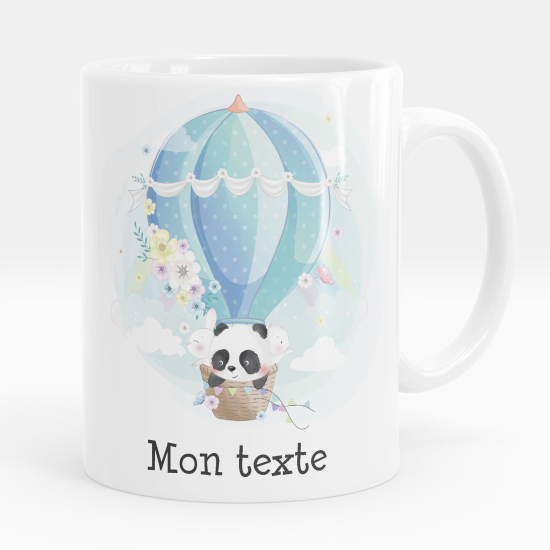 Taza personalizada - Panda globo aerostático