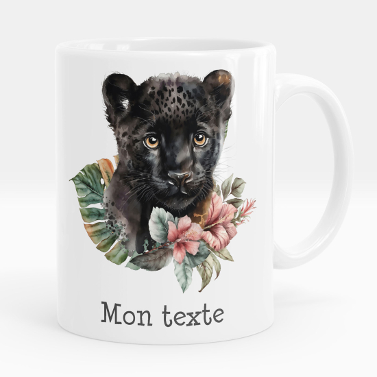 Taza personalizada - Pantera flores