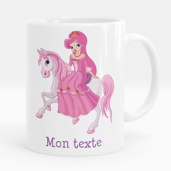 Taza personalizada - Princesa y unicornio