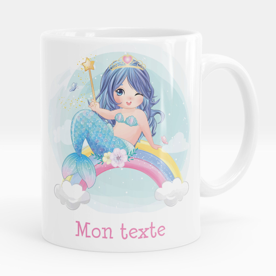 Taza personalizada - Sirena arcoíris