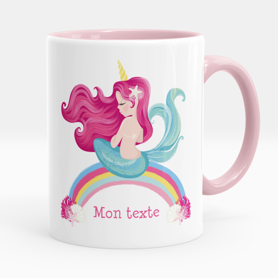 Taza personalizada - Sirena arcoíris