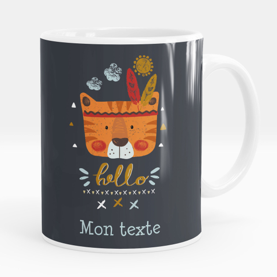 Taza personalizada - Tigre indio hola