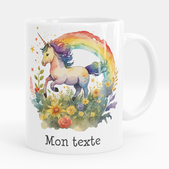 Taza personalizada - Unicornio arcoíris