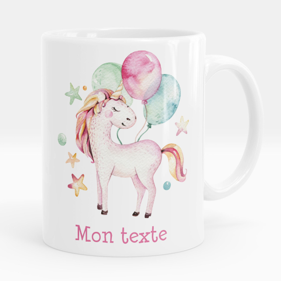 Taza personalizada - Unicornio globos