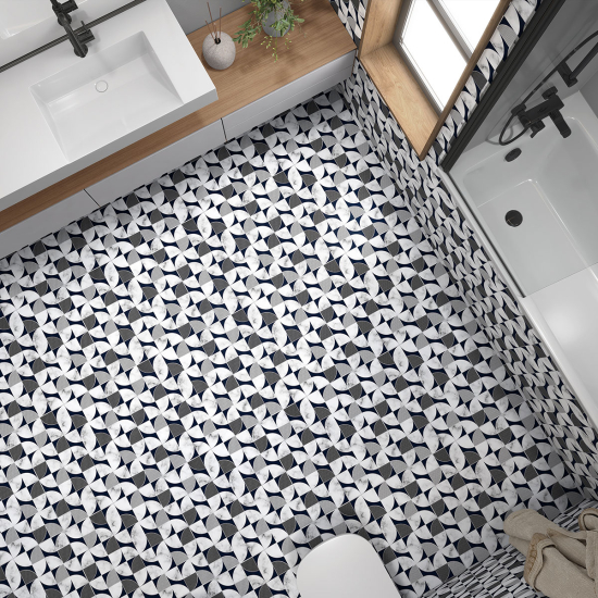 Vinilo Adhesivo antideslizante para baldosas  - Efecto Mosaico
