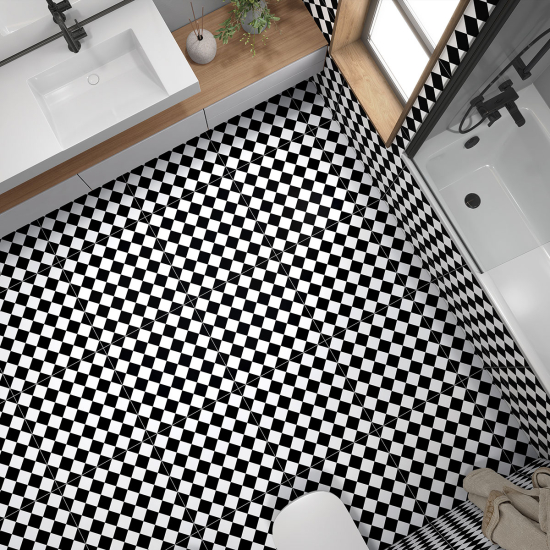 Vinilo Adhesivo antideslizante para baldosas  - Efecto Mosaico