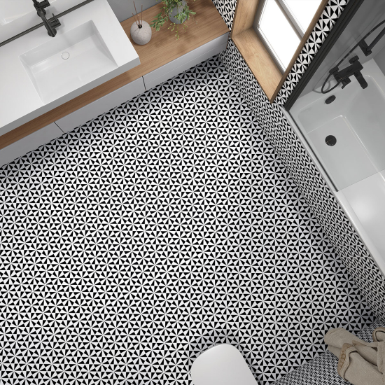 Vinilo Adhesivo antideslizante para baldosas  - Efecto Mosaico
