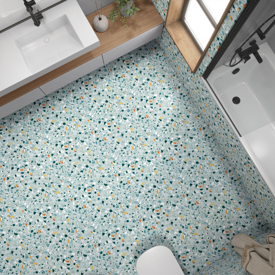 Vinilo Adhesivo antideslizante para baldosas  - Motivo Terrazzo