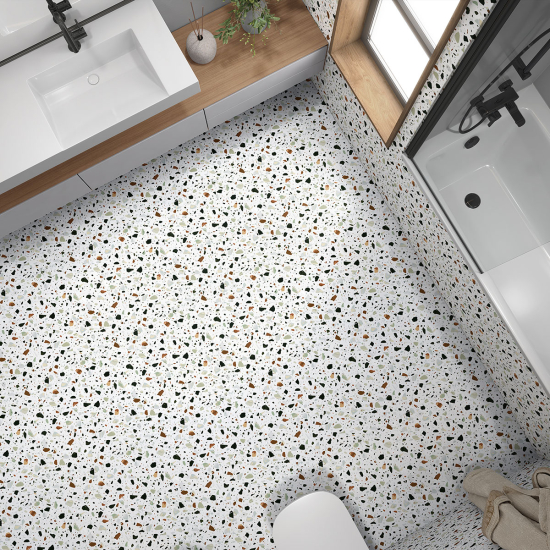Vinilo Adhesivo antideslizante para baldosas  - Motivo Terrazzo