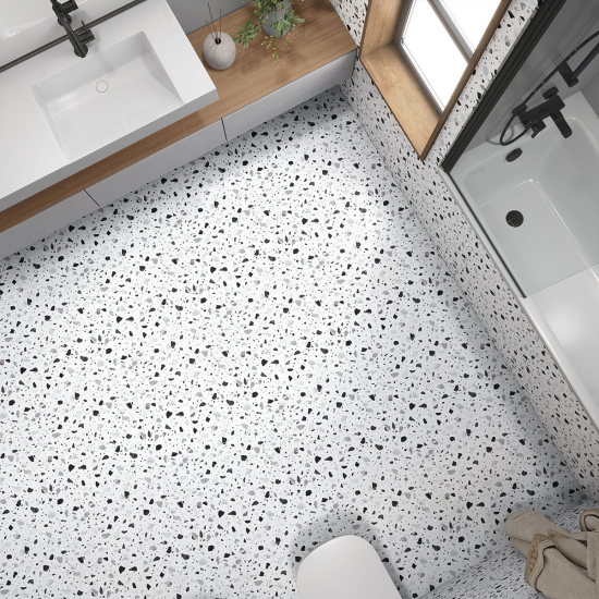 Vinilo Adhesivo antideslizante para baldosas  - Motivo Terrazzo