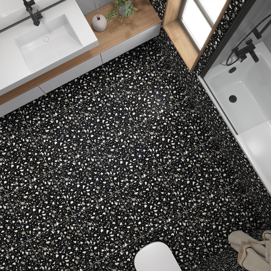 Vinilo Adhesivo antideslizante para baldosas  - Motivo Terrazzo