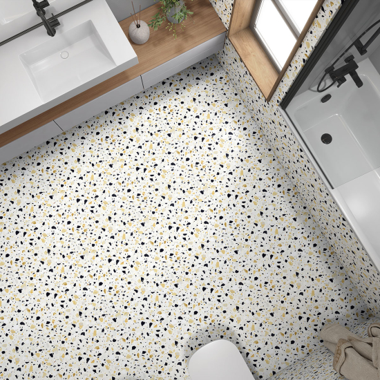 Vinilo Adhesivo antideslizante para baldosas  - Motivo Terrazzo