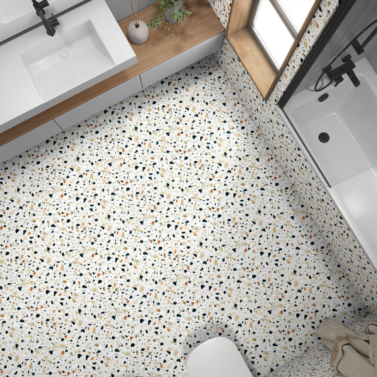 Vinilo Adhesivo antideslizante para baldosas  - Motivo Terrazzo