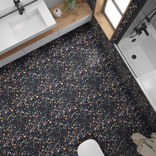 Vinilo Adhesivo antideslizante para baldosas  - Motivo Terrazzo
