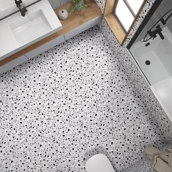 Vinilo Adhesivo antideslizante para baldosas  - Motivo Terrazzo