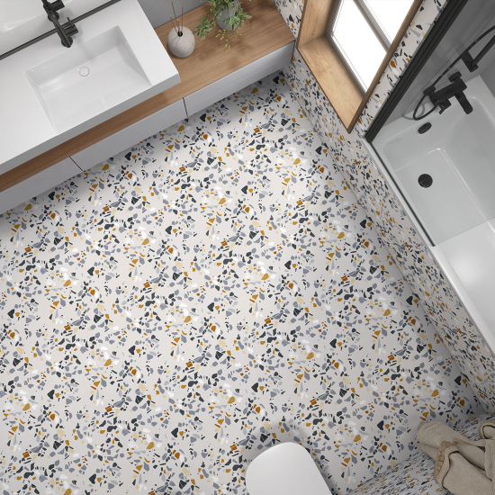 Vinilo Adhesivo antideslizante para baldosas  - Motivo Terrazzo