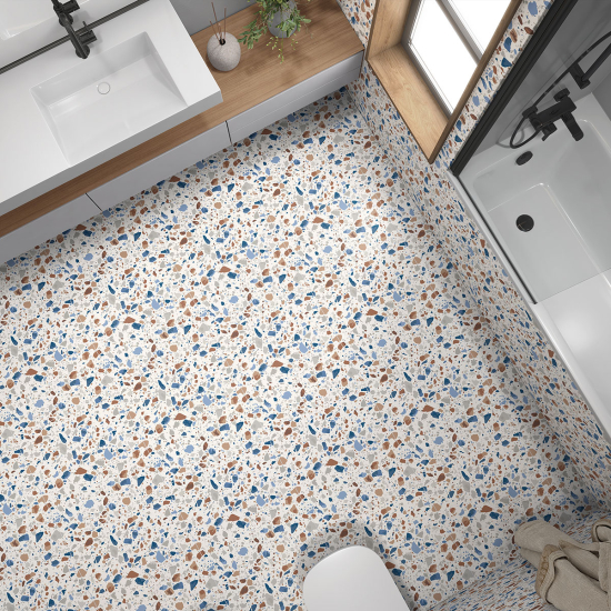 Vinilo Adhesivo antideslizante para baldosas  - Motivo Terrazzo