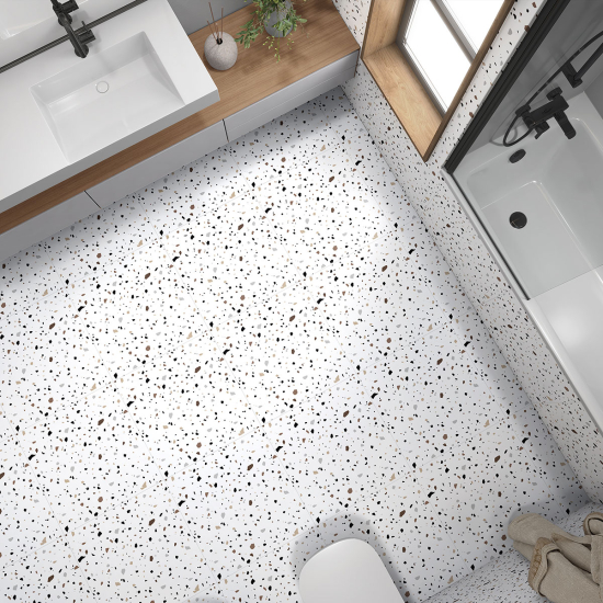 Vinilo Adhesivo antideslizante para baldosas  - Motivo Terrazzo