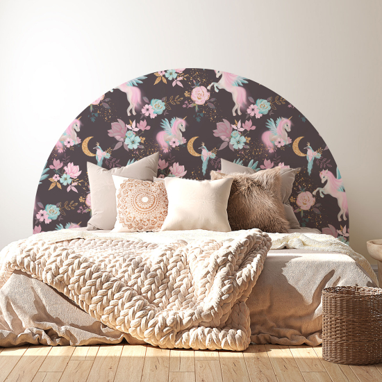 Vinilo Adhesivo Cabecero de dormitorio infantil - Unicornios