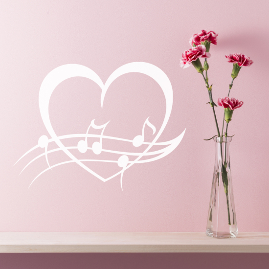 Vinilo Adhesivo Decorativo - Alcance musical Corazón