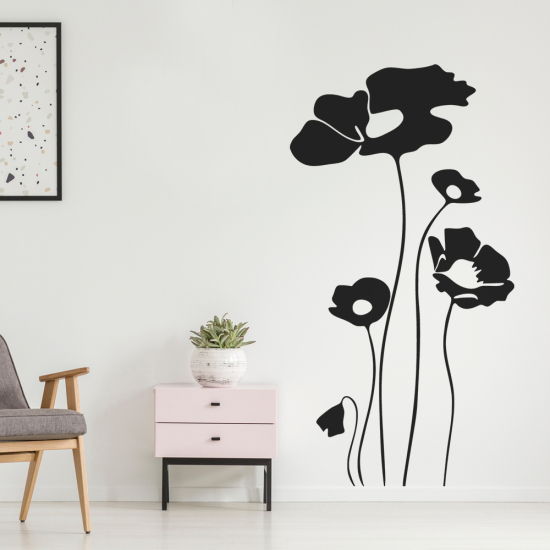 Vinilo Adhesivo Decorativo - Amapolas