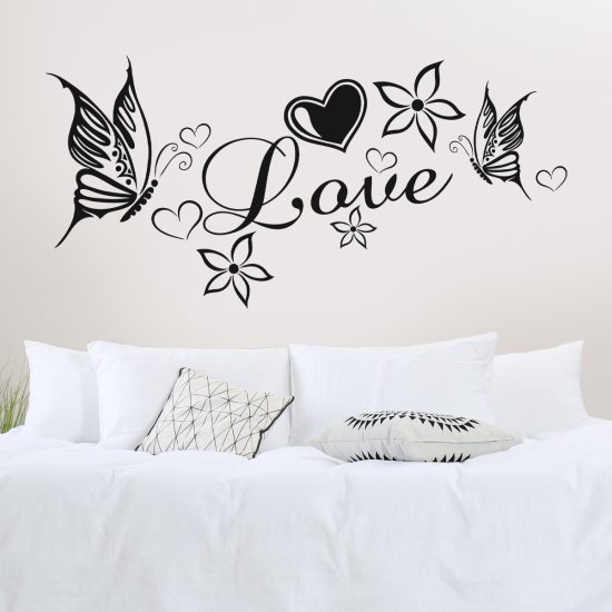 Vinilo Adhesivo Decorativo - Amor Mariposas