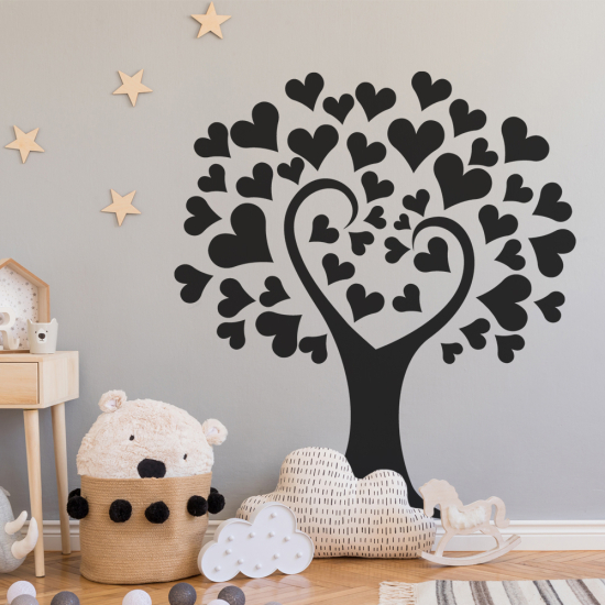 Vinilo Adhesivo Decorativo - Árbol Corazones