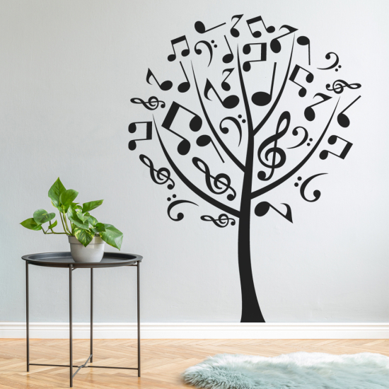 Vinilo Adhesivo Decorativo - Árbol musical