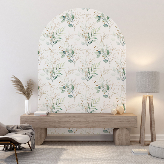 Vinilo Adhesivo Decorativo Arco - Motivo botánico