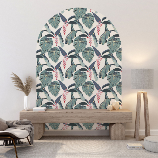 Vinilo Adhesivo Decorativo Arco - Motivo botánico