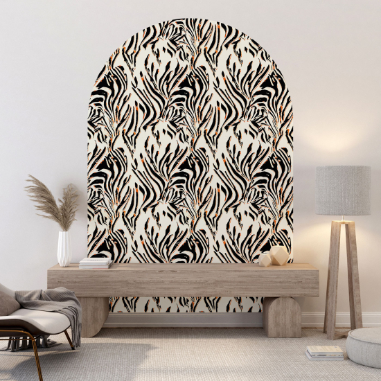 Vinilo Adhesivo Decorativo Arco - Motivo Cebra
