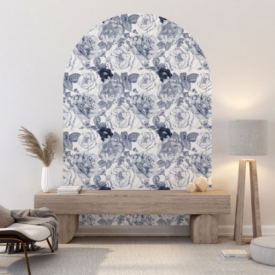 Vinilo Adhesivo Decorativo Arco - Motivo floral
