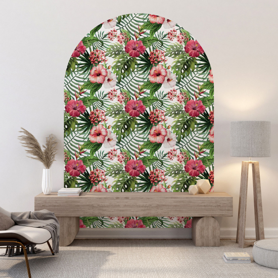 Vinilo Adhesivo Decorativo Arco - Motivo floral