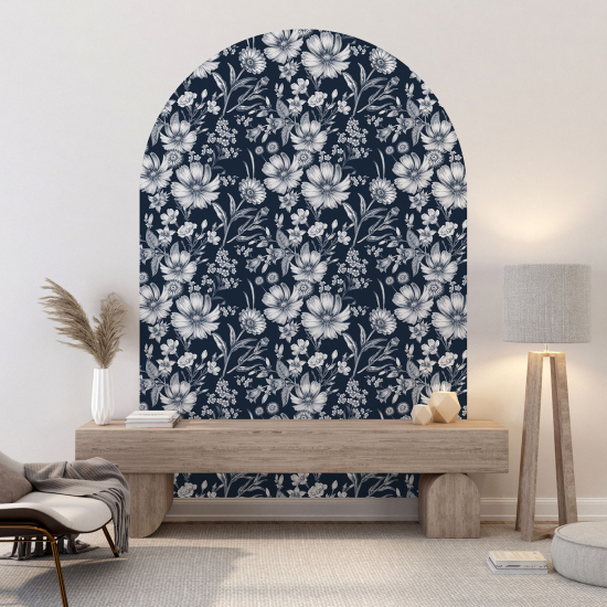 Vinilo Adhesivo Decorativo Arco - Motivo floral