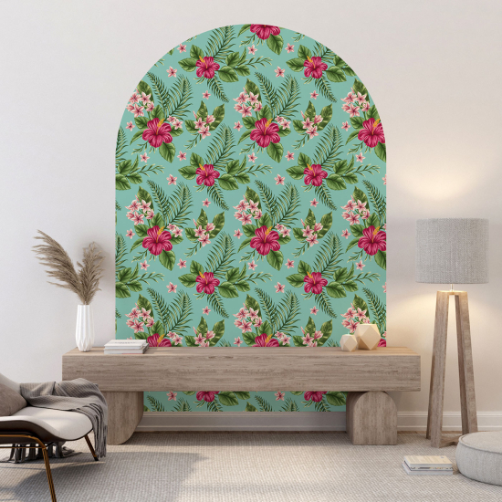 Vinilo Adhesivo Decorativo Arco - Motivo floral