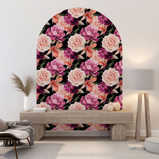 Vinilo Adhesivo Decorativo Arco - Motivo floral
